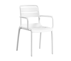 SERENATA Πολυθρόνα Στοιβαζόμενη, PP-UV Άσπρο