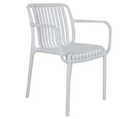 MODA Πολυθρόνα-Pro Στοιβαζόμενη, PP-UV Protection Απόχρωση Άσπρο