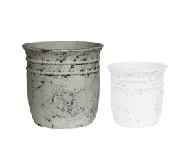 FLOWER POT-15 Φ47x46cm, Cement Απόχρωση Antique White