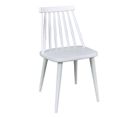 LAVIDA Καρέκλα Τραπεζαρίας Κουζίνας, Μέταλλο Βαφή Λευκό PP Άσπρο