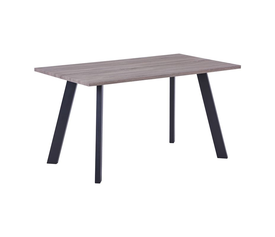 BAXTER Τραπέζι Κουζίνας Τραπεζαρίας, Μέταλλο Βαφή Μαύρο, Sonoma Oak