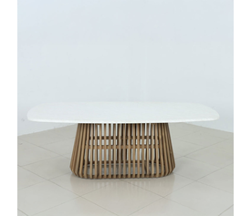 SIRACUSA ΤΡΑΠΕΖΙ ΛΕΥΚΟ 220x110x79cm