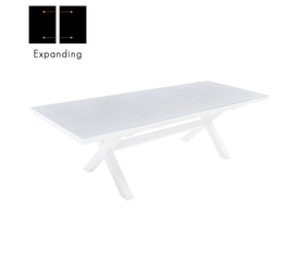 SORPRESA ΤΡΑΠΕΖΙ ΕΠΕΚΤΕΙΝΟΜΕΝΟ-Η ΓΚΡΙ LATTE ΛΕΥΚΟ 202x101x77cm