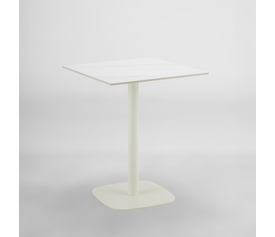 QUADRA ΤΡΑΠΕΖΙ ΛΕΥΚΟ ΜΕ ΟΨΗ ΜΑΡΜΑΡΟΥ 60x60x74cm