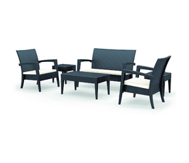 MIAMI ΣΕΤ DARK GREY(2ΠΟ+1ΚΑ+ΤΡΑΠ92Χ53+ΜΑ ΠΟΛ/ΝΙΟΥ