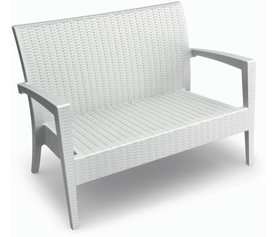 MIAMI WHITE ΚΑΝΑΠΕΣ 128Χ77Χ89εκ. ΠΟΛ/ΝΙΟΥ