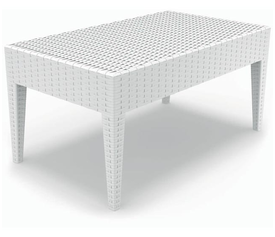 MIAMI WHITE ΤΡΑΠΕΖΙ 92Χ53Χ45εκ. ΠΟΛ/ΝΙΟΥ