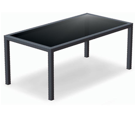 TAHITI DARK GREY 180Χ94Χ75εκ. ΤΡΑΠΕΖΙ ΜΕ ΤΖΑΜΙ ΠΟΛ/ΝΙΟΥ