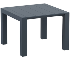 VEGAS RATTAN DARK GREY 100X100/140Χ75εκ. ΕΠΕΚΤ.ΤΡΑΠΕΖΙ