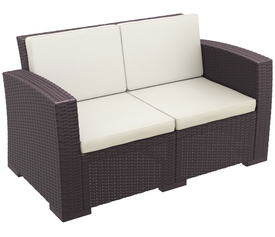 MONACO BROWN 2ΘΕΣΙΟΣ ΚΑΝΑΠΕΣ ΜΕ ΜΑΞ. ΠΟΛ/ΝΙΟΥ