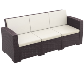 MONACO BROWN 3ΘΕΣΙΟΣ ΚΑΝΑΠΕΣ ΜΕ ΜΑΞ. ΠΟΛ/ΝΙΟΥ