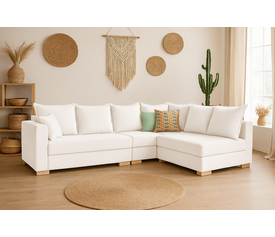 Ίριδα Πολυμορφικός Καναπές Γωνία 280x95-200cm