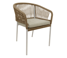 TONDO ΚΑΡΕΚΛΑ CARAMEL OFF WHITE 62x57x80cm