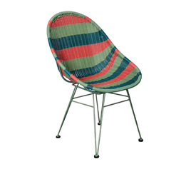 Verde Καρέκλα Πράσινο Πορτοκαλί Λαδί 52x65x85cm