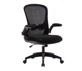 BF2920 Πολυθρόνα Γραφείου, Ανακλινόμενα Μπράτσα, Mesh Μαύρο