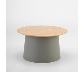ZENTRA COFFEE TABLE ΦΥΣΙΚΟ ΓΚΡΙ 70x70x39cm