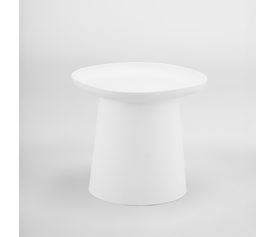 PLATE COFFEE TABLE ΛΕΥΚΟ 50x50x47.5cm