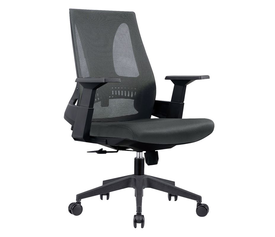 BF8760 Πολυθρόνα Γραφείου, Mesh Γκρι, Ύφασμα Γκρι