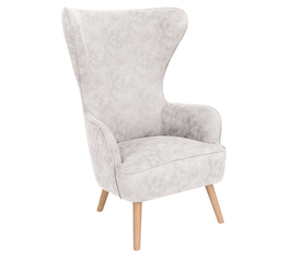 DOVELA Πολυθρόνα - Μπερζέρα Ύφασμα Εκρού