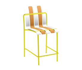 KIOSK ΣΚΑΜΠΟ BAR ΛΕΥΚΟ ΠΟΡΤΟΚΑΛΙ 54x49x110cm