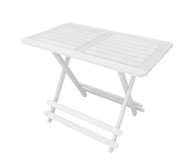 Λευκό Πτυσσόμενο Τραπέζι Οξιάς 100x60xH75cm