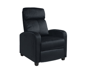 PORTER Πολυθρόνα Relax Σαλονιού - Καθιστικού Μαύρο Velure