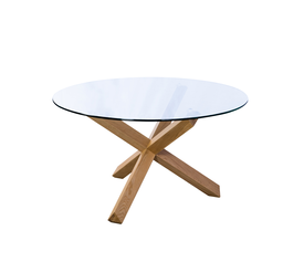 GLASS ΤΡΑΠΕΖΙ ΔΙΑΦΑΝΟ 130x130x75