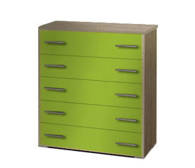 Συρταριέρα παιδική 5 συρτ. 80cm δρυς-λαχανί