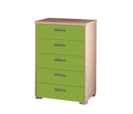 Συρταριέρα παιδική 5 συρτ. 60cm δρυς-λαχανί