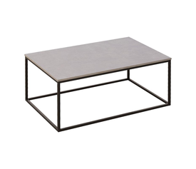 TEXAS Τραπεζάκι Σαλονιού Καθιστικού, Μέταλλο Βαφή Μαύρο - Cement