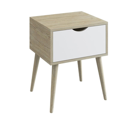 ALIDA Κομοδίνο Απόχρωση Sonoma - Άσπρο