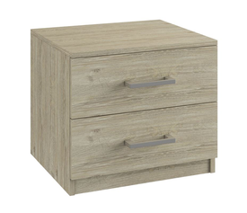 LIFE-W Κομοδίνο με 2 Συρτάρια, Απόχρωση Sonoma