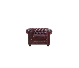 CHESTERFIELD Birmingham Πολυθρόνα Σαλονιού Καθιστικού, Δέρμα Antique Red