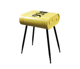 DELF 4 SIDE TABLE ΚΙΤΡΙΝΟ ΜΑΥΡΟ 30x41x48