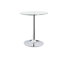 BITT Βοηθητικό Τραπεζάκι Σαλονιού - Καθιστικού Χρώμιο - Γυαλί Clear