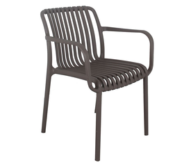 MODA Πολυθρόνα-Pro Στοιβαζόμενη, PP-UV Protection Απόχρωση Mocha