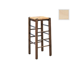 ΤΑΒΕΡΝΑΣ Σκαμπό BAR, Οξιά Άβαφο με Ψάθα Αβίδωτη