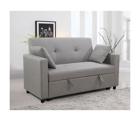 IMOLA Καναπές - Κρεβάτι Σαλονιού - Καθιστικού, 2Θέσιος Ύφασμα Ανοιχτό Γκρι