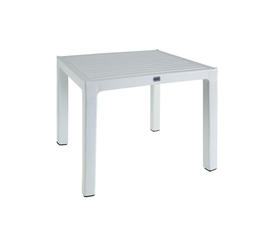 TEBO Τραπέζι Τραπεζαρίας Κήπου - Βεράντας, PP Άσπρο