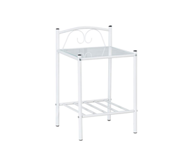 RADO Kομοδίνο Μέταλλο Βαφή Άσπρο, Γυαλί 5mm