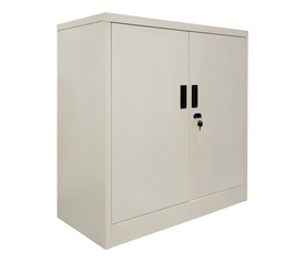 ΝΤΟΥΛΑΠΙ Δίφυλλο - 2 Ράφια Εσωτερικά - Μέταλλο Βαφή Άσπρο