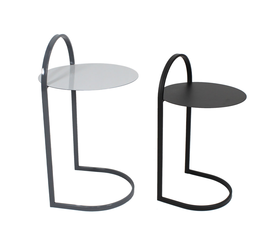 STECH SIDE TABLE SET 2ΤΕΜ ΛΕΥΚΟ ΜΑΥΡΟ ΓΚΡΙ ΜΑΥΡΟ 40x40x68