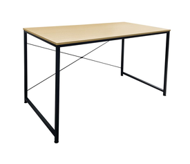 ΓΡΑΦΕΙΟ Η/Υ Μέταλλο Βαφή Μαύρο, Melamine Beech