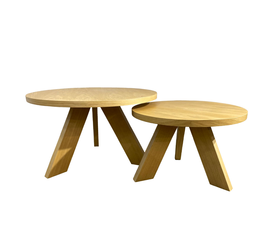 TAVOLA COFFEE TABLE SET 2ΤΕΜ 80x80x47