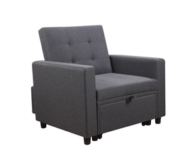 IMOLA Πολυθρόνα - Κρεβάτι Σαλονιού - Καθιστικού, Ύφασμα Σκούρο Γκρι