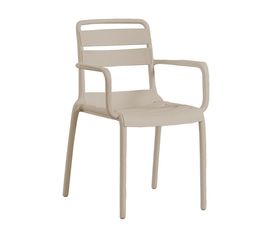 SERENATA Πολυθρόνα Στοιβαζόμενη, PP-UV Cappuccino