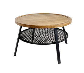 FILET COFFEE TABLE ΦΥΣΙΚΟ ΜΑΥΡΟ 75x75x43