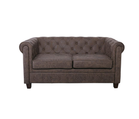 CHESTERFIELD Newport Kαναπές 2Θέσιος Σαλονιού -Καθιστικού, Ύφασμα Antique Look Καφέ