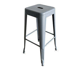 RELIX Σκαμπό Bar Στοιβαζόμενο, Μέταλλο Βαφή Γκρι