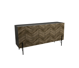 PARKE ΜΠΟΥΦΕΣ ΜΑΥΡΟ ΦΥΣΙΚΟ ΜΕ PATTERN 160x43x80